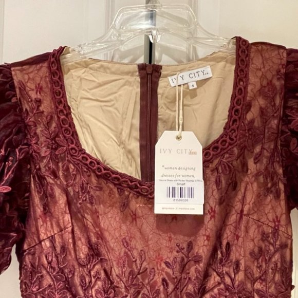 IvyCityCo Venice Dress With Flutter Sleeves - Size S - Picture 5 of 8